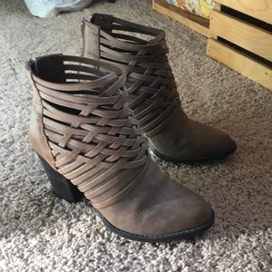 Brown Heeled Booties